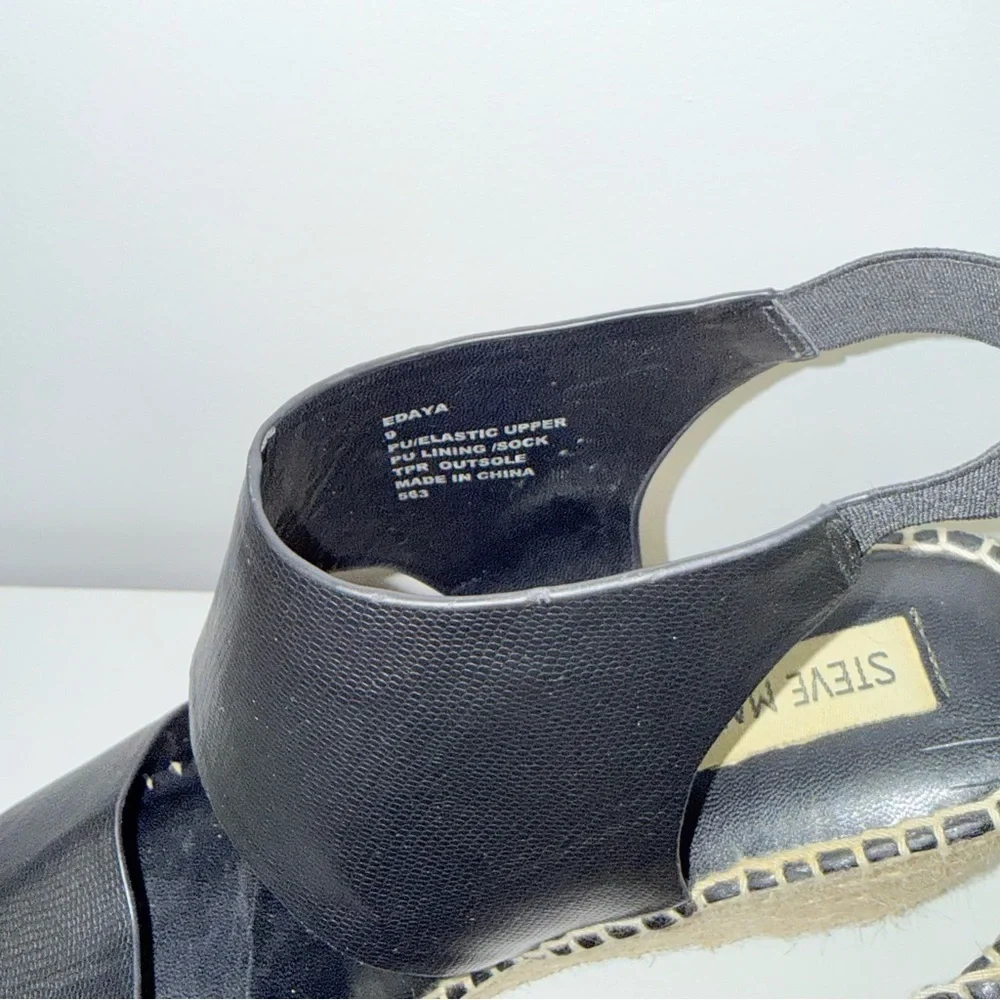 Steve Madden Black Espadrille Sandals